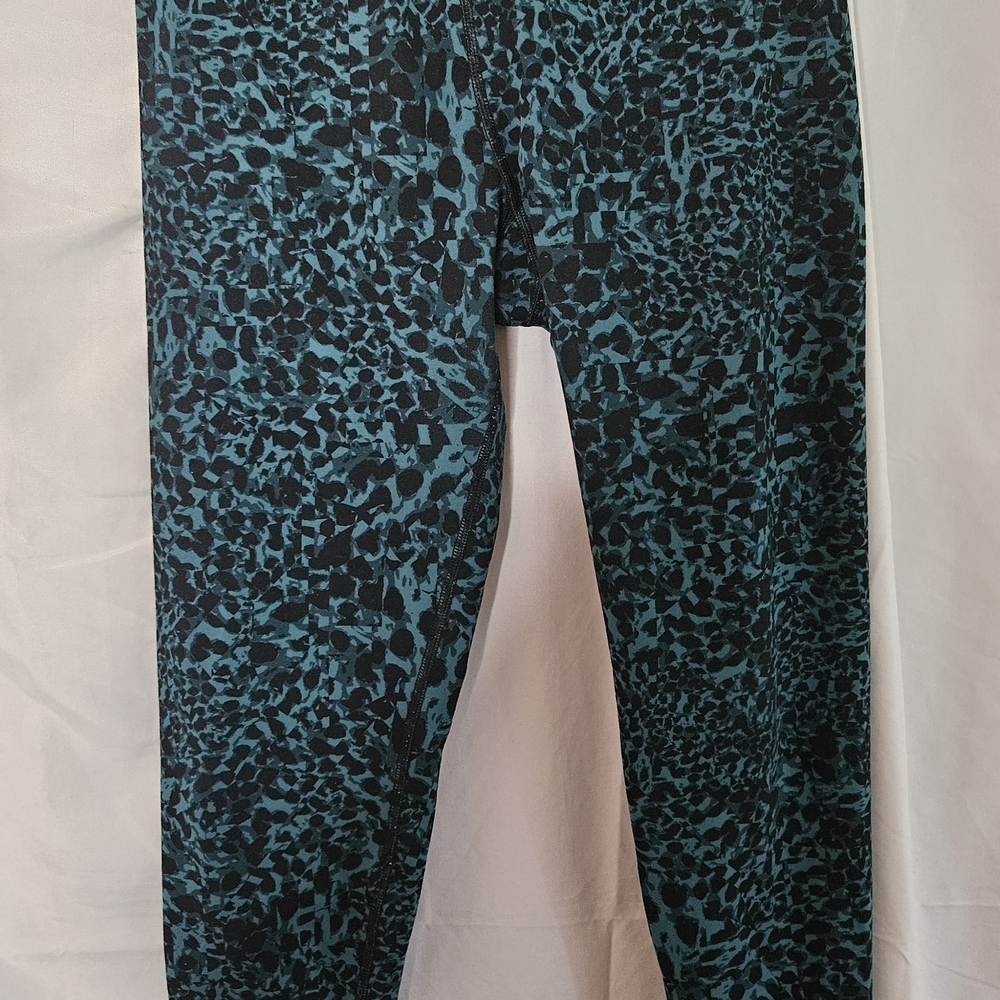 Calvin Klein Kids Teal and Black Patterned Leggings
